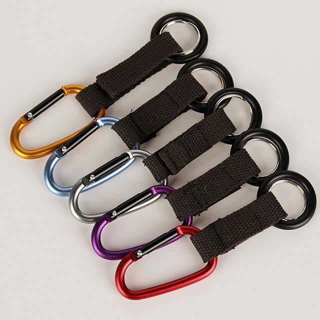 Aluminum webbing water bottle hanging keychain