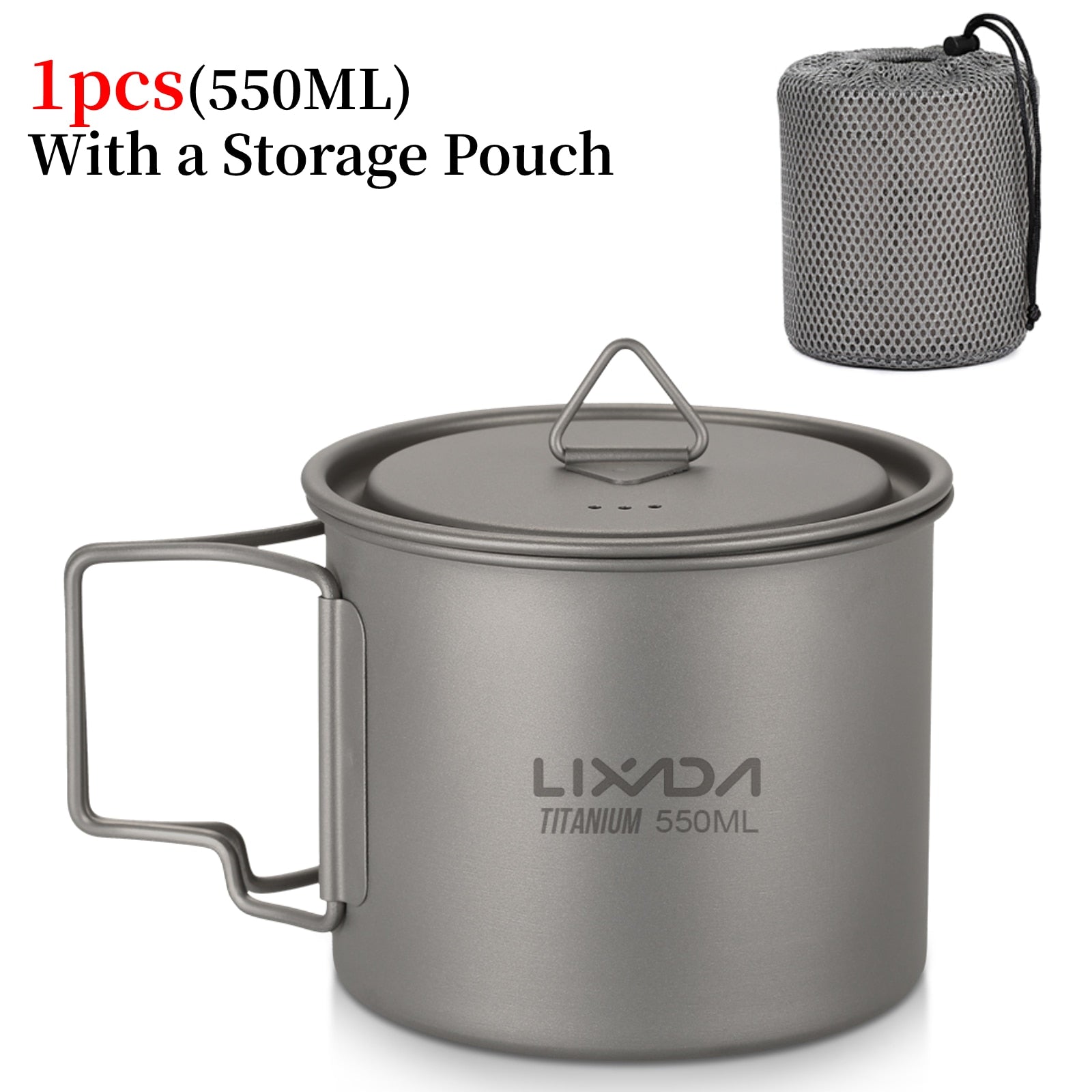 Titanium  Picnic Water Cup Coffee Pot Backpacking Cookware Camp