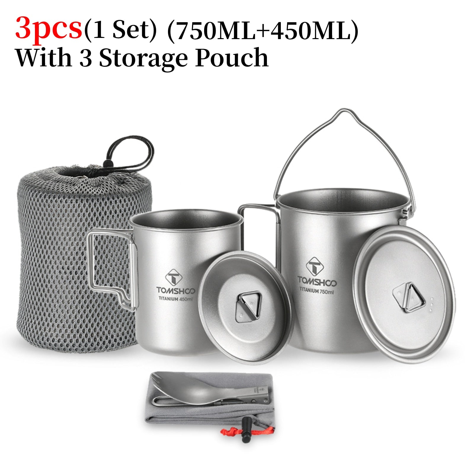 Titanium  Picnic Water Cup Coffee Pot Backpacking Cookware Camp