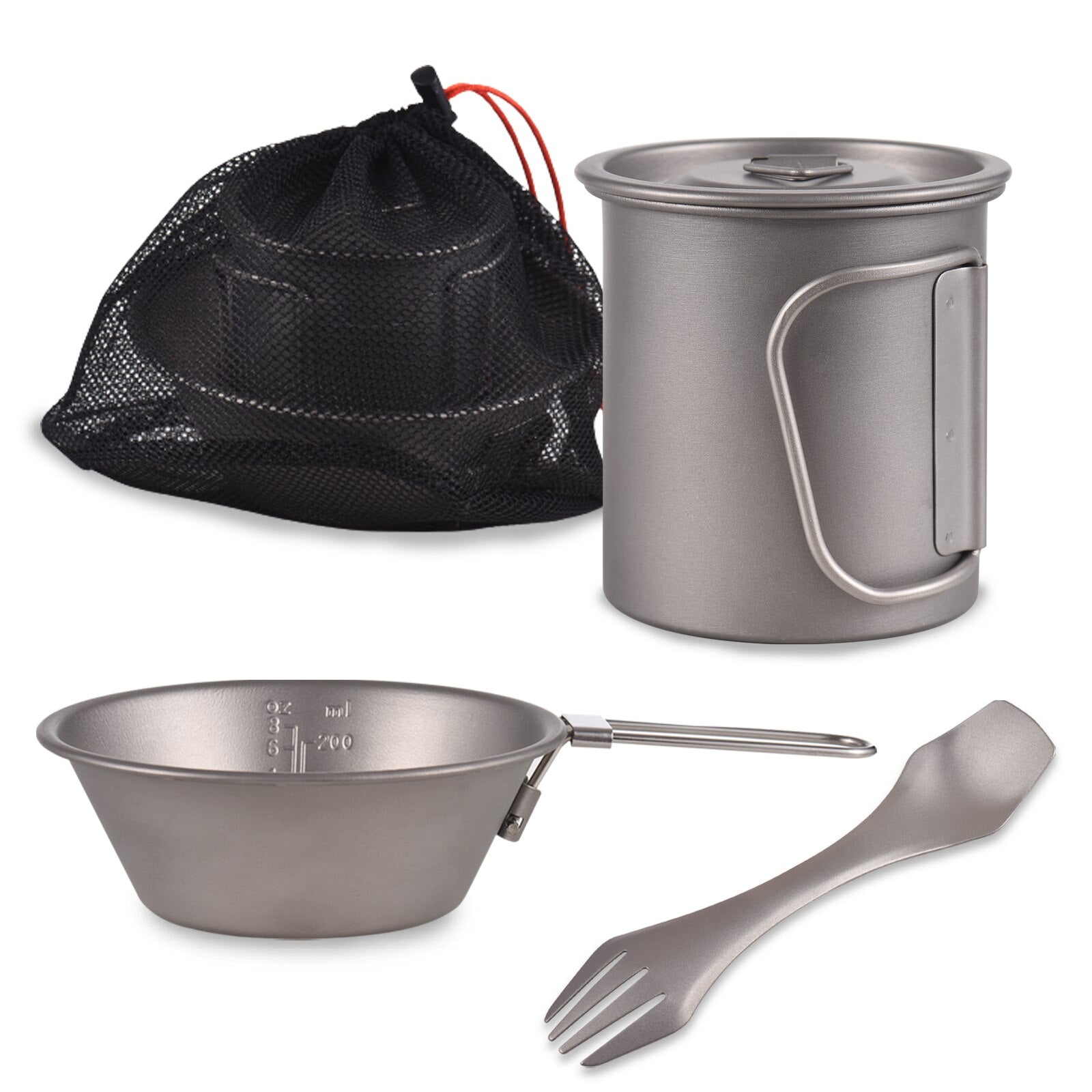 Titanium  Picnic Water Cup Coffee Pot Backpacking Cookware Camp
